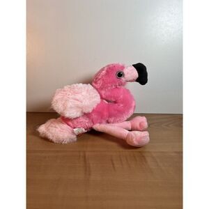 Pink Plush Flamingo Stuffed Animal Soft Dark Pink Wings Grey Eyes Wild Republic
